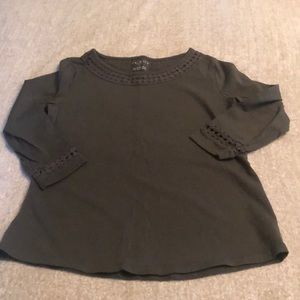 Talbots olive long sleeve tee sizeP